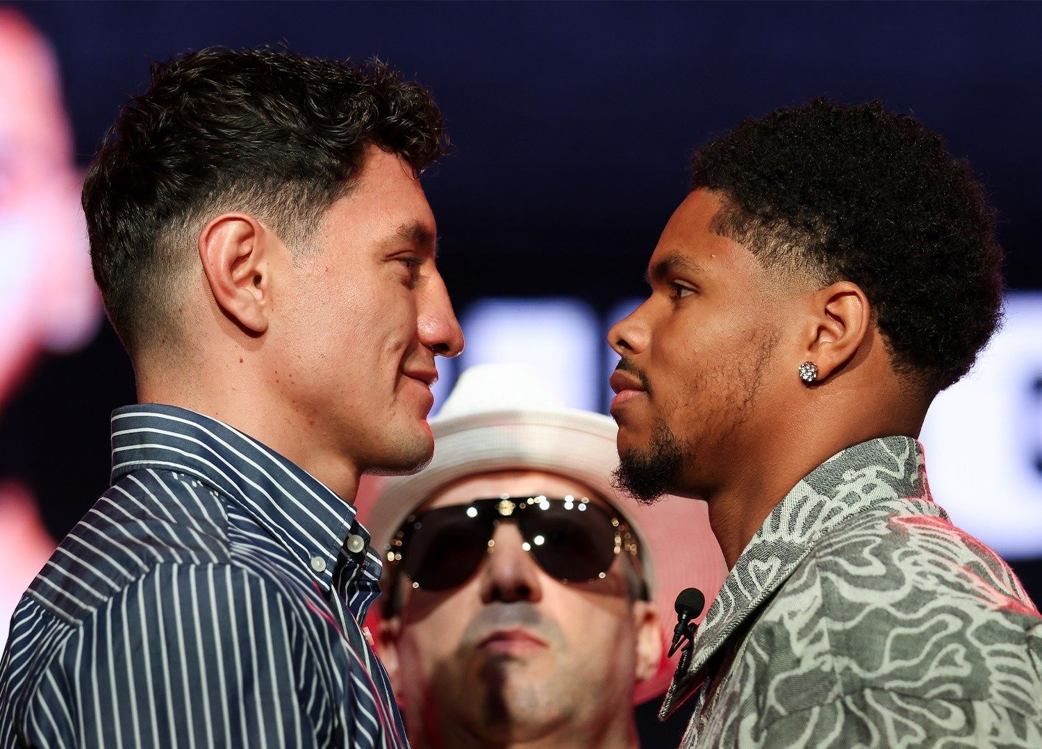 'Camarón' Zepeda vs Shakur Stevenson tuvieron su primer careo.